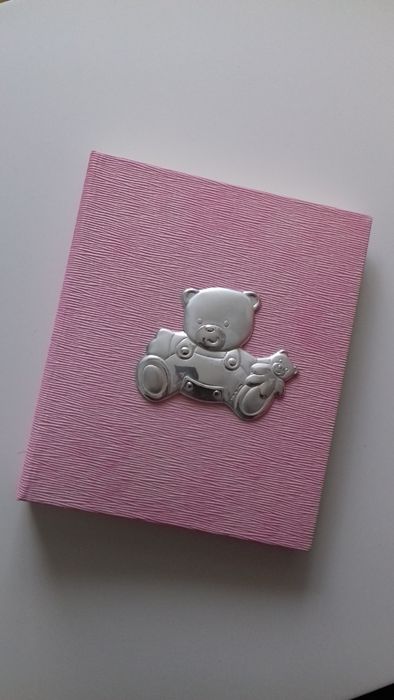 Album Fotográfico para Bebé com urso em prata (Novo)