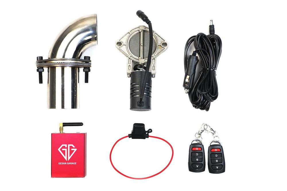 заслонка выхлопа електрична bmw audi mercedes диаметр 63мм 51мм 70мм