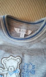 Sweat Menino cor.Cinza Tam.12 meses Marca Kanz