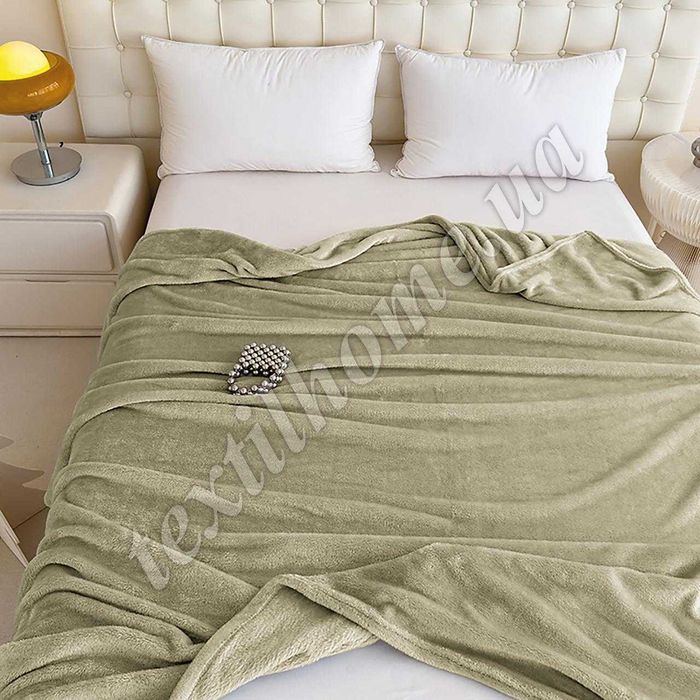 Велюрове покривало однотонне | 150×200 та 200×230 | М’яке, стильне
