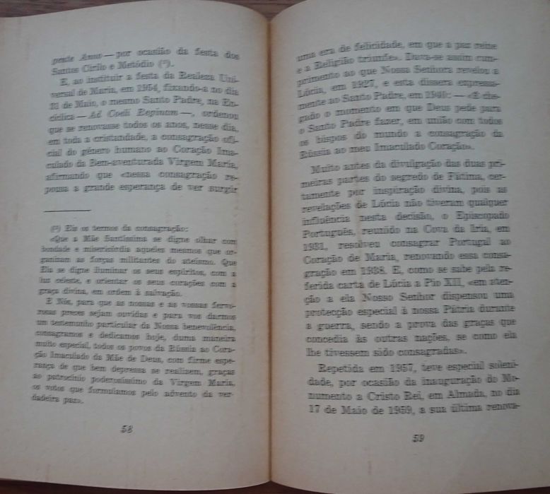 A Mensagem de Fátima - Ano de Edição 1961