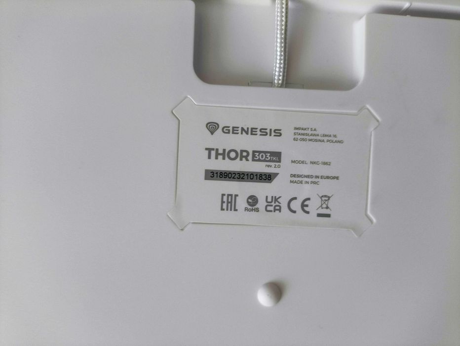 Klawiatura mechaniczna Genesis Thor 303 TKL - stan jak nowa