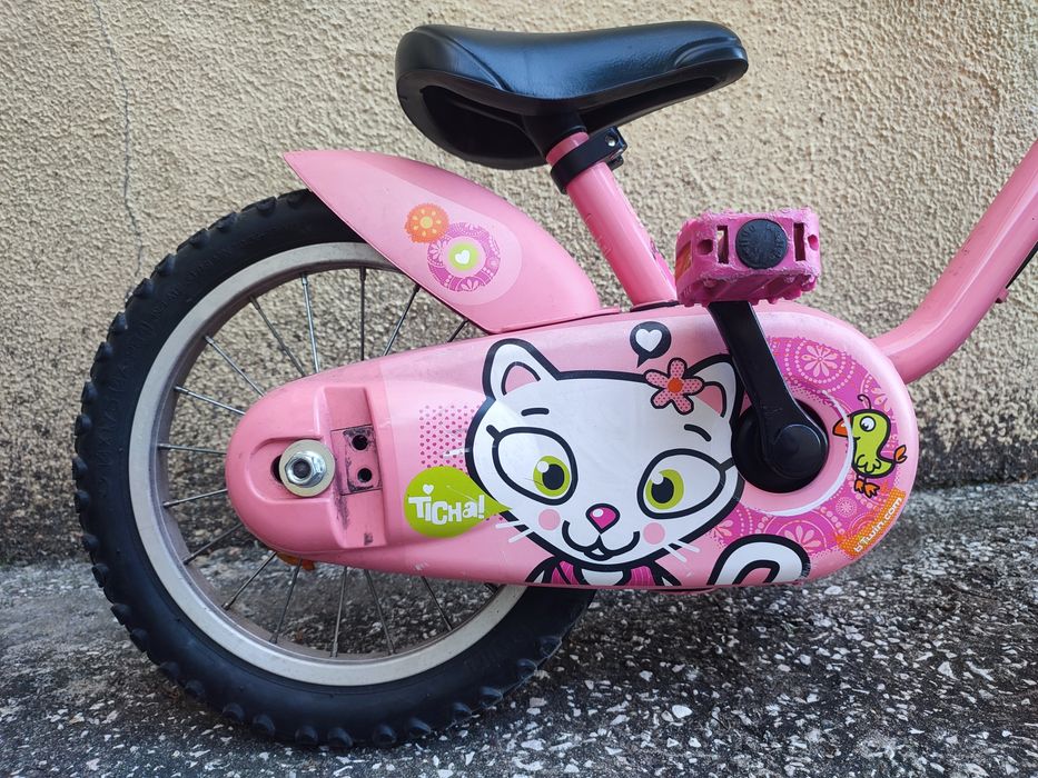 Bicicleta criança infantil cor de rosa