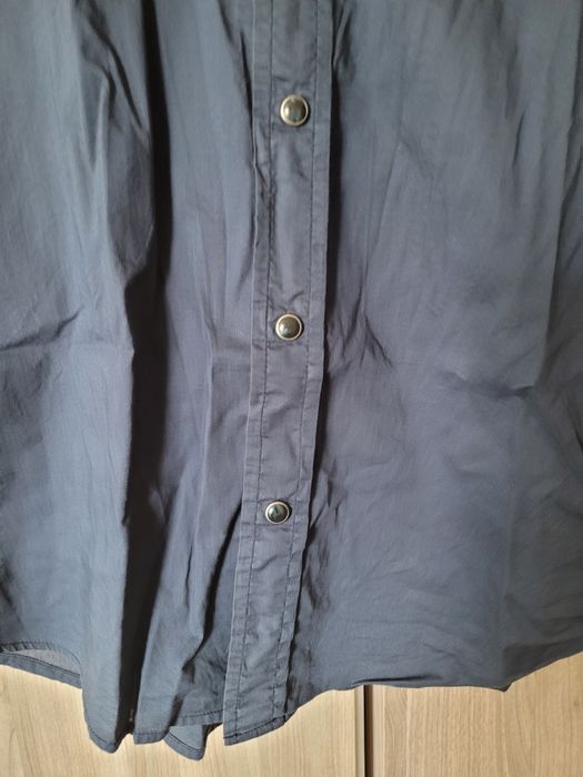 Koszula męska Wrangler bawełna granatowa S