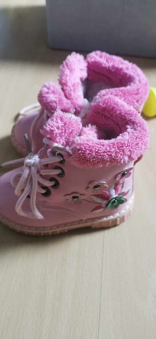 Buty zimowe 22rozowe dziewczece