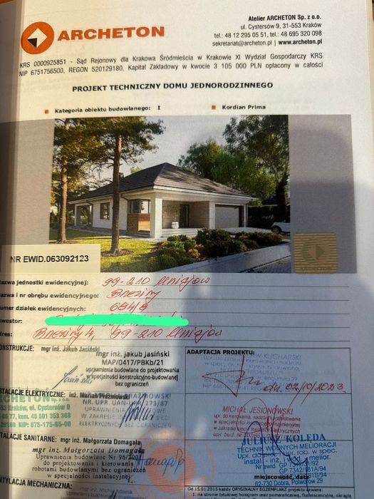 Wyjątkowa działka z projektem domu i pozwoleniami | Brzeziny k. Uniejowa | Termy, las, stadnina