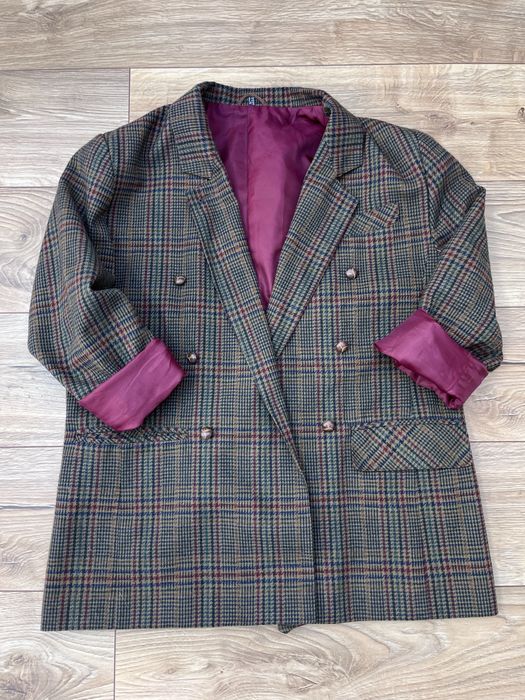 Marynarka w krate oversize rozmiar 44.