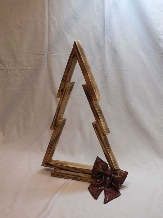 choinka z drewna rękodzieło