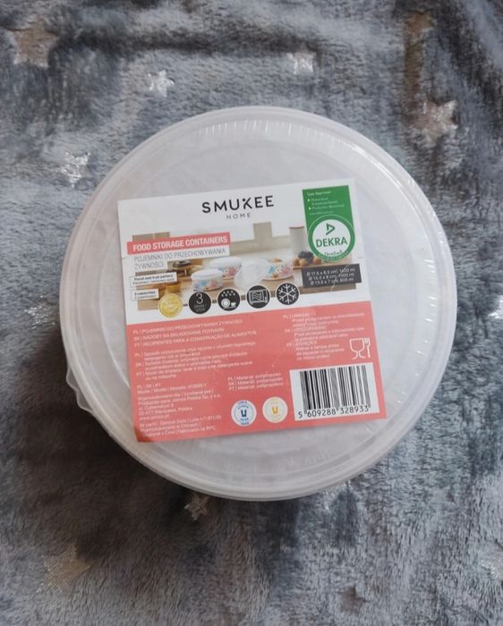 Nowe ! Zestaw 3 miseczek z pokrywką