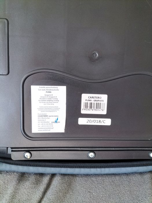 Fotelik siedzisko Caretero Puma 15-36 kg