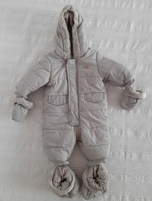 Kombinezon zimowy, rękawiczki, buciki, rozmiar 62