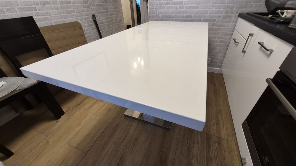 Biały stół na wysoki połysk Irys 2