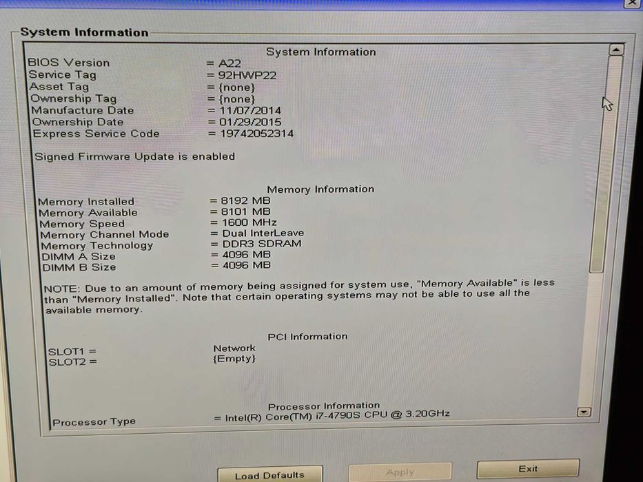 Комп'ютер моноблок Dell Optiplex 9030 AIO 23,8" i7-4790s 8GB