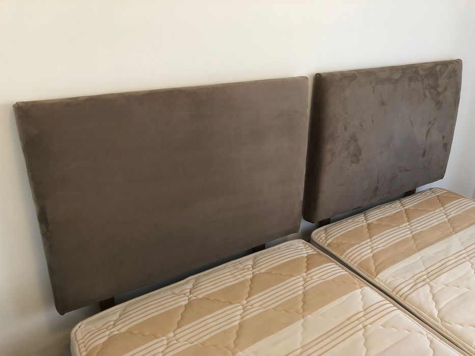 Cama base fixa e colchoe