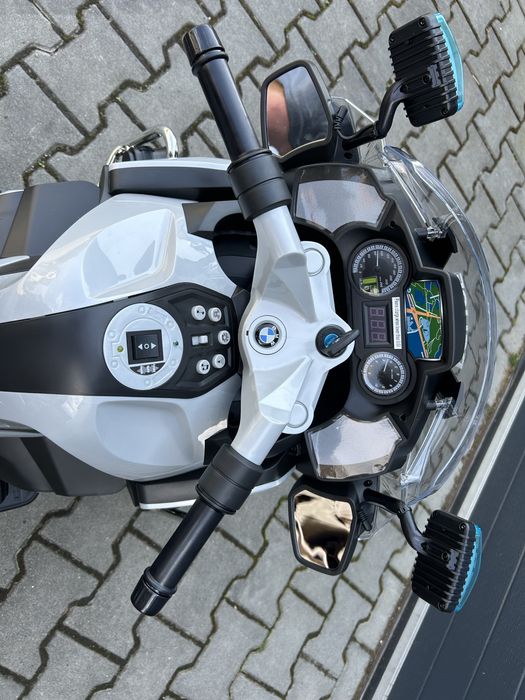 Duży Motor na akumulator BMW Policja 124cm 2 SILNIKI