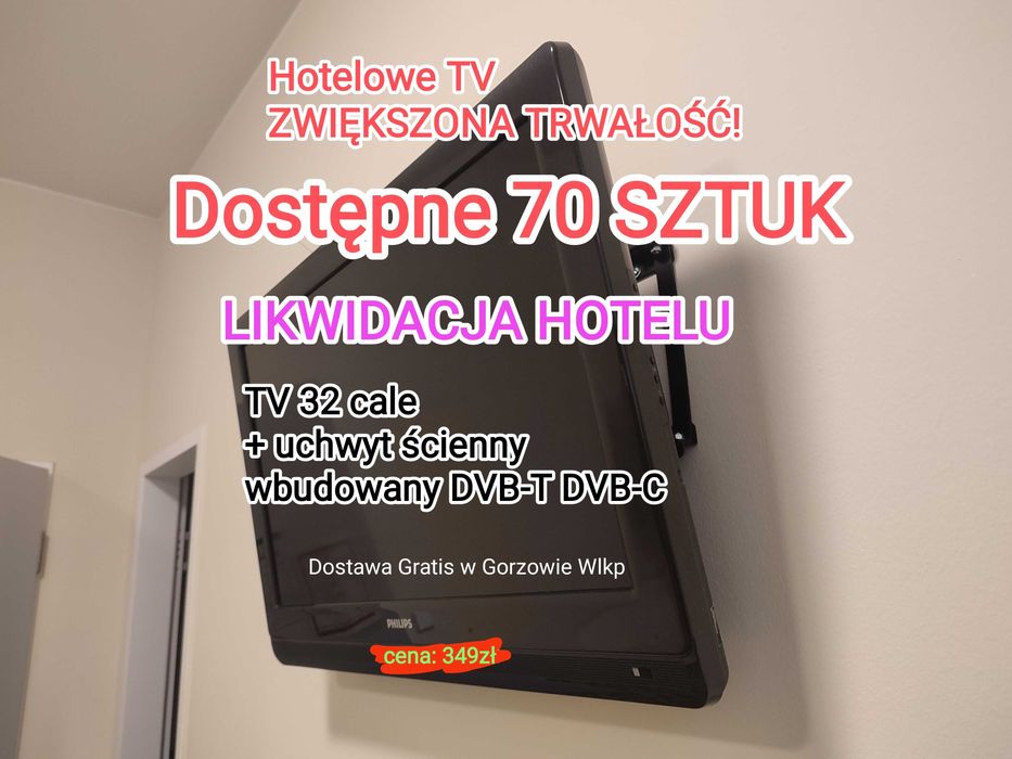 70 SZTUK TV 32 cale LCD Telewizor Philips + Uchwyt ścienny