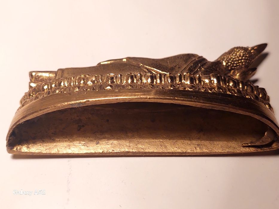 Leżący Budda z wysokiej jakości mosiądzu ok 8,5 cm długość