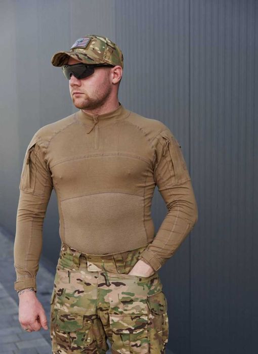 Тактичний убакс з довгим рукавом армійський убакс койот бойова сорочка