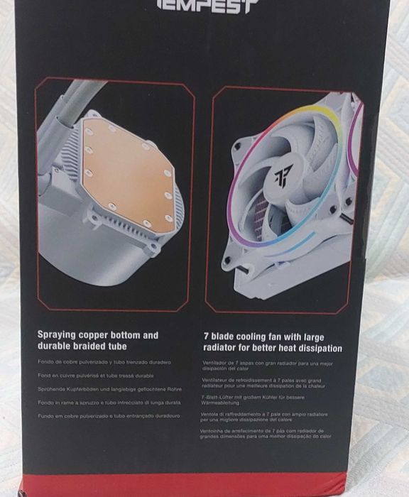 Tempest Gaming Liquid Cooler 240 Kit Refrigeração Líquida RGB Branco