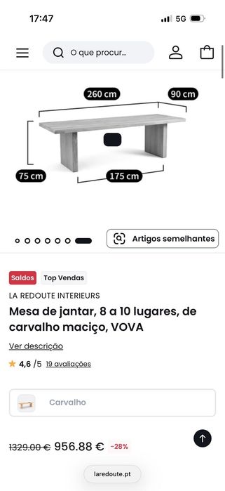 Mesa de sala de jantar