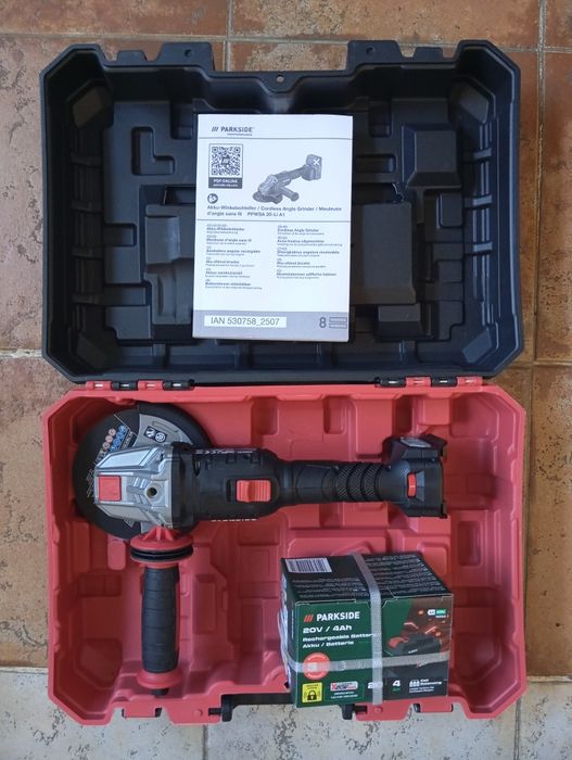 Rebarbadora com bateria 4Ah parkside performance 20V nova
