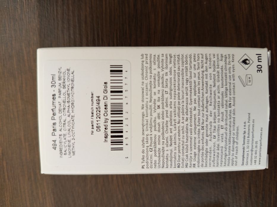 Paris Perfumes 494 -  30ml