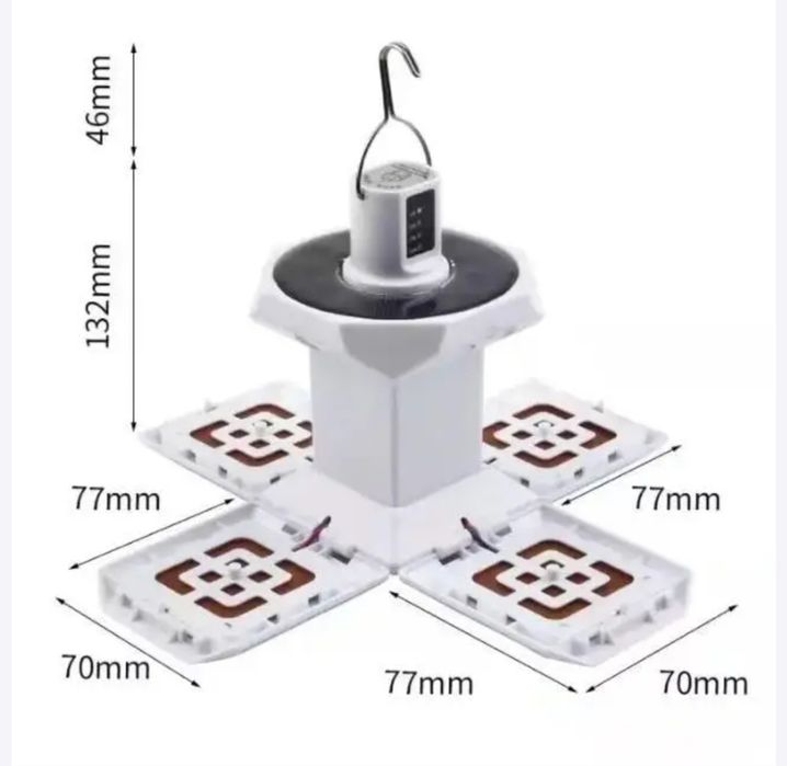 Лампа фонарь раскладная кемпинговая солнечная панель аккумулятор 2029
