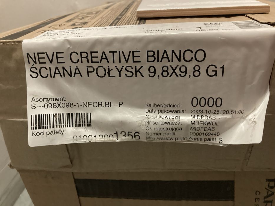 Paradyż Neve Creative Bianco 9,8x9,8