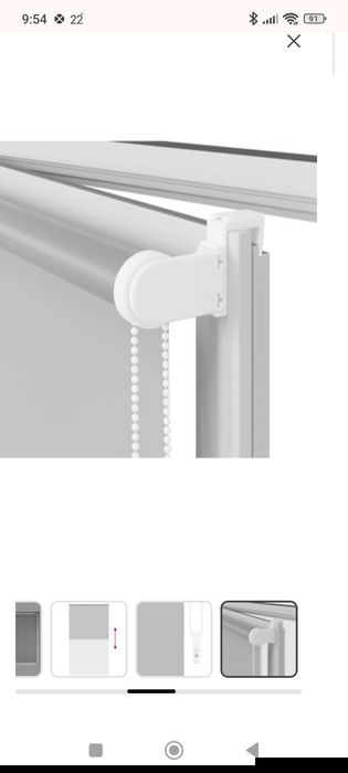 Estore de enrolar 135x210 cm Cinzento Claro Prateado