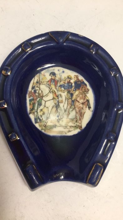 фарфор пепельница подставка подарок подкова кобальт винтаж Франция