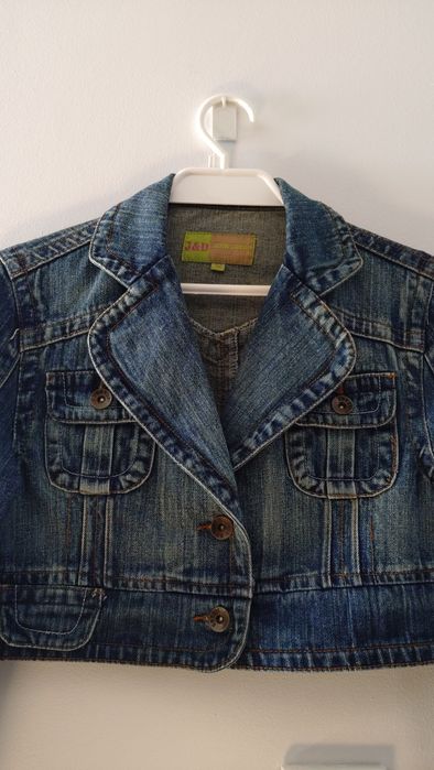 Krótka kurtka jeansowa bolerko katanka blue denim