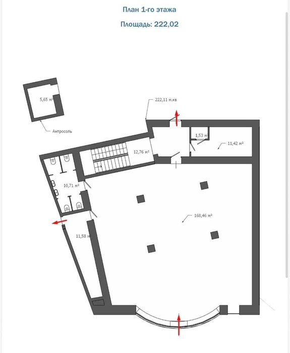 Лидерсовский бульвар/Парк Шевченко! Аренда помещения 222 м2!