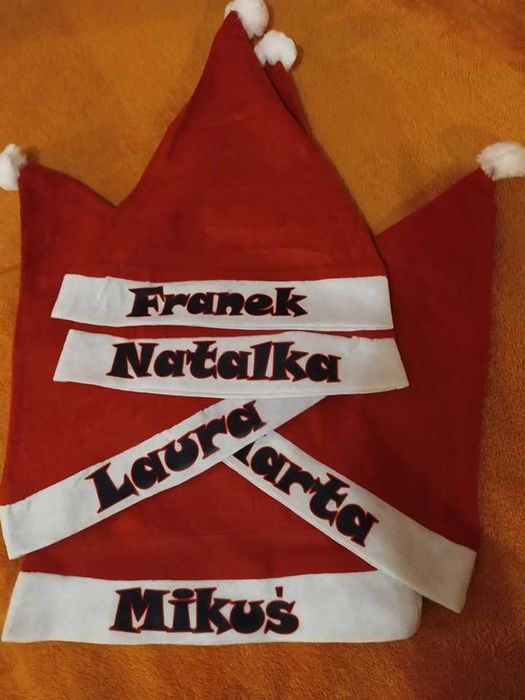 Czapka Mikołaja z TWOIM NADRUKIEM