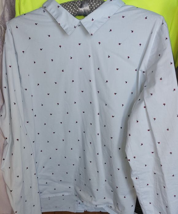 Блуза рубашка блакитна 48розмір