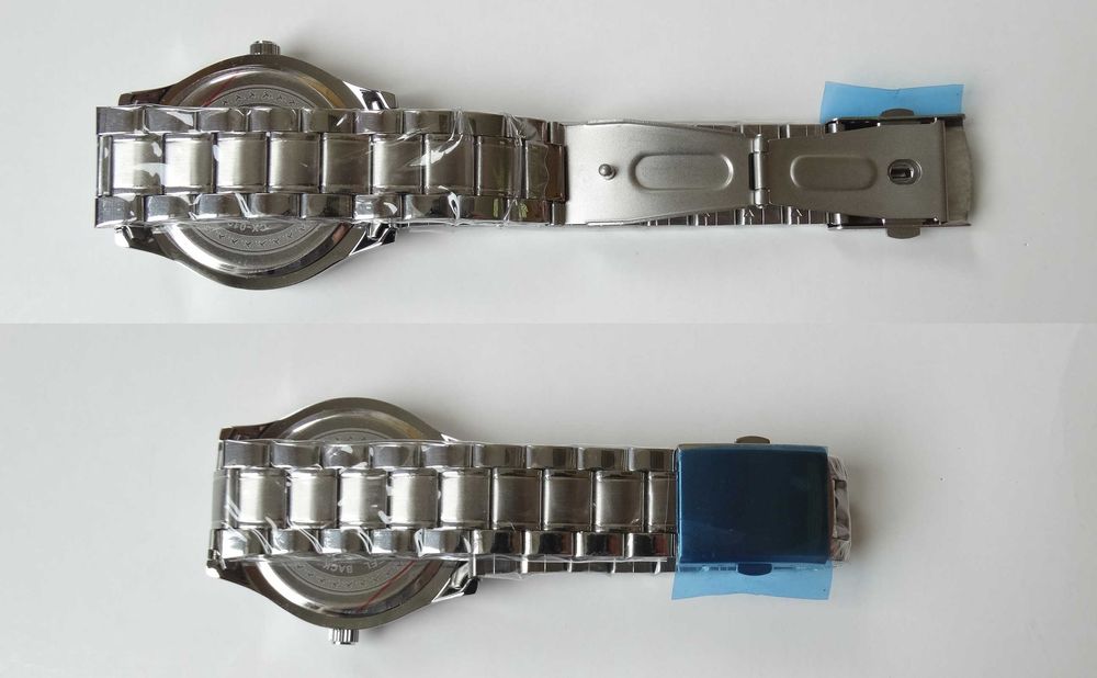 Klasyczny zegarek męski unisex 38mm z białą tarczą bransoleta stalowa