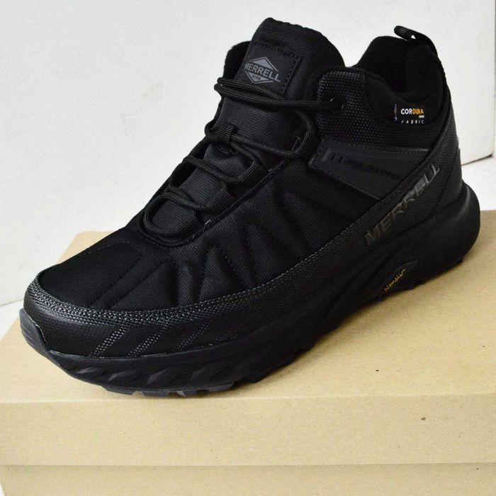 Merrell Float Pro Cordura Black чорні високі чоловічі зимові кросівки ...