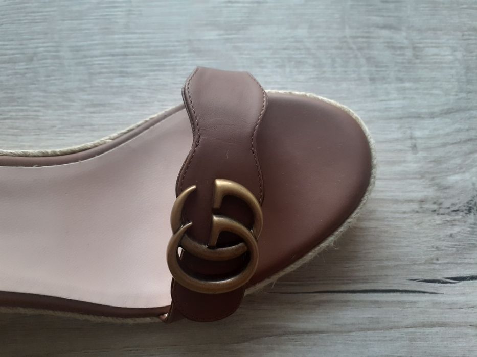nowe - espadryle na koturnie gucci 40 1/2