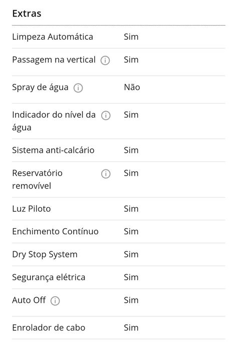 Ferro Caldeira PHILIPS GC7920/20 Pressão: 6.5 bar - Jato de vapor