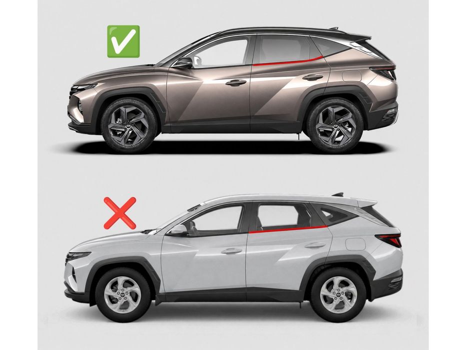 Ветровики HIC для Hyundai Tucson NX4 2021- Поликарбонат (4 шт)