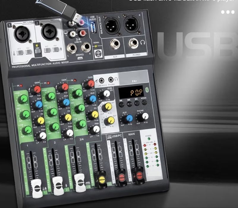 Konsola miksująca dźwięk usb komputer 48V audio