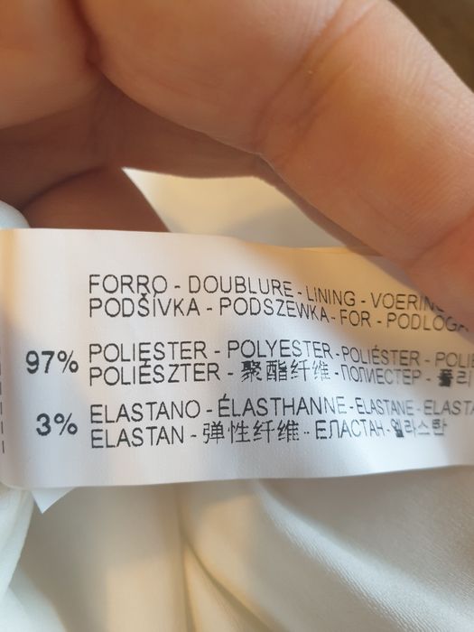 Marynarka kremowa z gipiury Zara Basic M