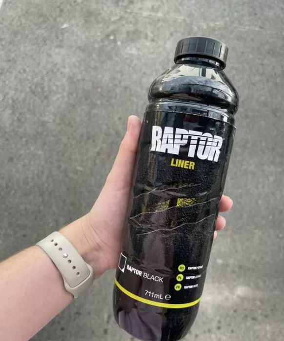 Фарба Raptor UPOL для джипів та пікапів / Захисне покриття 4л Чорна Біла Під колір комплект / краска Раптор Юпол для авто Захист від подряпин та гілок