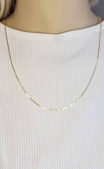 Złoty łańcuszek splot Gucci pełny próba 585 14k waga 2.50 g