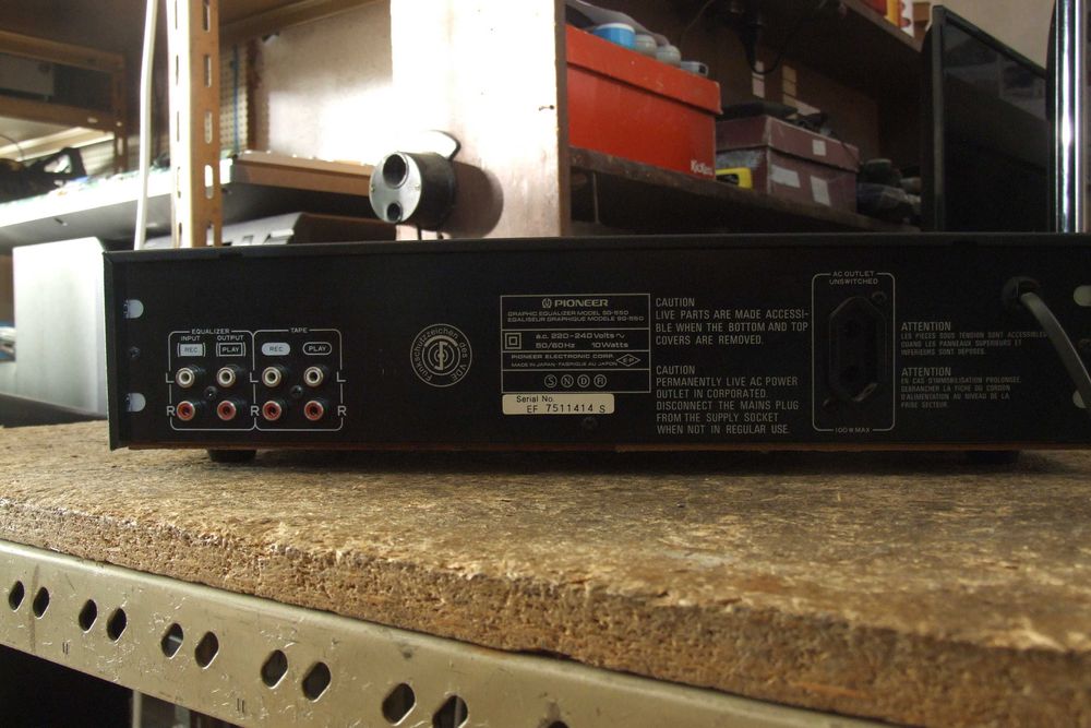 Equalizador Pioneer SG-550 de 1984 Vintage!