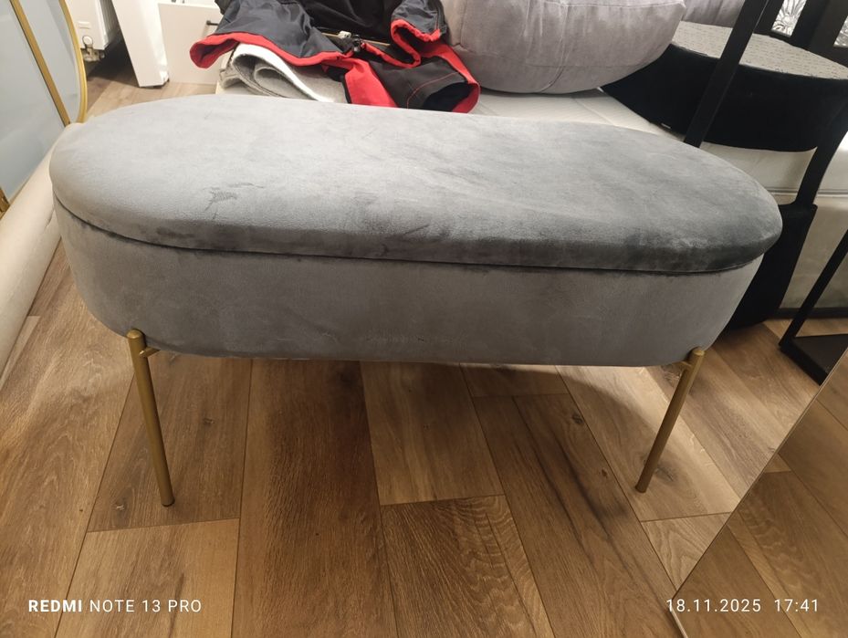 Pufa Homla w kolorze szarym