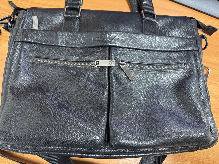 Мужская сумка портфель кожа ARMANI