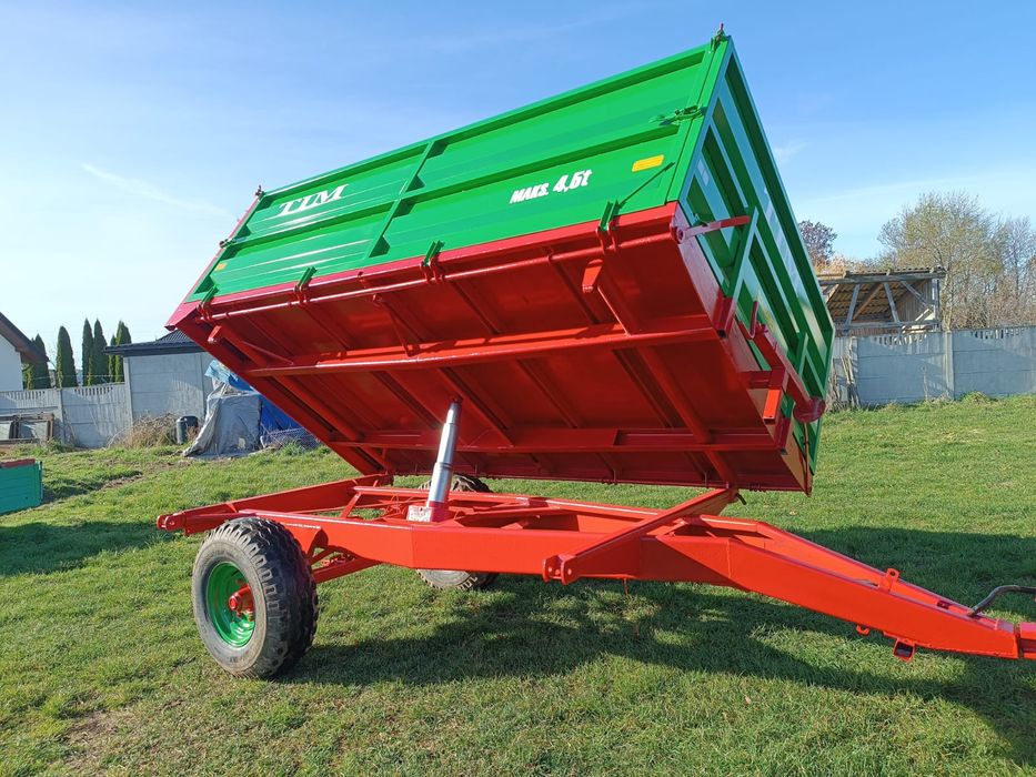 Przyczepa wywrotka jednoosiowa i Tandem, wysokie składowanie