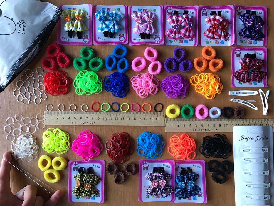 Новые маленькие силиконовые резинки для косичек в сумочке 2000 шт