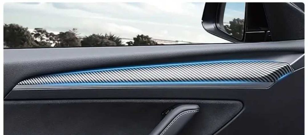 Laterais interior Tesla 3/Y Carbono
