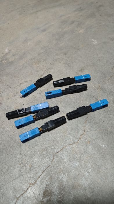 Lote de 7 Fichas de Ligação Rápida Fibra Ótica SC/UPC (Fast Connectors